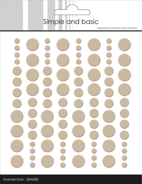  Simple and Basic Enamel Dots Baileys Brown 4-6-8mm 96 stk